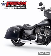 ECHAPPEMENT - FREEDOM PERFORMANCE - INDIAN CHIEF 14/21 - SHORTY 2 EN 1 - CHROME / EMBOUT SLASH CUT TURN OUT : CHROME - IN00171
