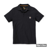 POLO - CARHARTT - FORCE DELMONT POCKET POLO - BLACK - NOIR - TAILLE S