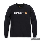 TEE-SHIRT MANCHES LONGUES - CARHARTT - CORE LOGO - NOIR - TAILLE S