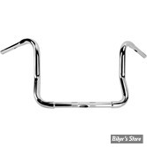 GUIDON KHROME WERKS - 1 1/4" - BAGGER FAT APE HANGER - TOURING FLHT/FLHX/TRIKE HD 08/13 - HAUTEUR : 12" - PERCE - CHROME - 300315