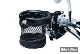 PORTE GOBELET/BOUTEILLE - KURYAKYN - MESH BASKET UNIVERSAL DRINK HOLDERS - POUR COMMANDE DE GUIDON - NOIR BRILLANT - 1738