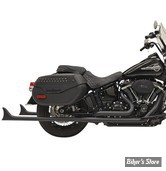 ECHAPPEMENT - BASSANI - SOFTAIL FLDE / FLHC 18UP - TRUE DUAL FISHTAIL MUFFLERS - LONGUEUR : 36" - NOIR - ø 1 7/8" - SANS CHICANES - 1S76EB-36