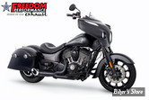 ECHAPPEMENT - FREEDOM PERFORMANCE - INDIAN CHIEF 14UP - SHORTY 2 EN 1 - NOIR / EMBOUT SLASH CUT TURN OUT : CHROME - IN00175