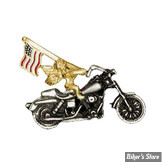 PIN'S - MCS - 3D ANGEL W/US FLAG MC