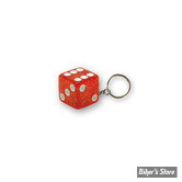 PORTE CLEFS - TRIKTOPZ - DICE - ROUGE PAILLETTE