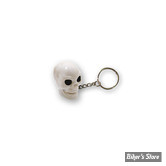 PORTE CLEFS - TRIKTOPZ - SKULL - BLANC