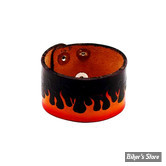 BRACELET - AMIGAZ - LEATHER STRAP - EMBOSSED RISING FIRE