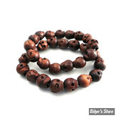 BRACELET - AMIGAZ - SET - WOOD SKULL BEAD