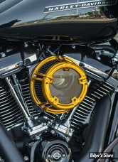 KIT FILTRE A AIR A.NESS - SOFTAIL 18UP / TOURING 17UP - NESS METHOD CLEAR SERIES AIR CLEANER - Arlen Ness Anodized Collection - GOLD ANODISE - 18-175
