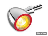 CLIGNOTANT A LEDS -   KELLERMANN - BULLET DF 1000 - 3 FONCTIONS - Finition : Chrome - LA PIECE