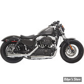 SILENCIEUX BASSANI - FIREPOWER - 3" - SPORTSTER 2014UP - CHROME / Embout Contrasting Flutes NOIR