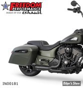 ECHAPPEMENT - FREEDOM PERFORMANCE - INDIAN CHIEFTAIN 14UP - SHORTY 2 EN 1 - NOIR / EMBOUT SLASH CUT TURN OUT : NOIR - IN00181