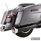 SILENCIEUX S&S - MK45 4 1/2" PERFORMANCE MUFFLERS - TOURING 17UP - NOIR JET HOT - EMBOUTS THRUSTER CHROME - 550-0667