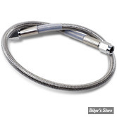 DURITE AN3 - LONGUEUR : 45.72CM / 18" - DRAG SPECIALTIES - INOX GAINE TRANSPARENT