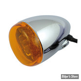 ECLATE K - PIECE N° 07 - CLIGNOTANTS CHRIS PRODUCT LED - CORPS : CHROME / CABOCHON : ORANGE / ECLAIRAGE ORANGE - 8500A-LED