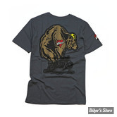 TEE-SHIRT - ROEG - THROTTLE BEAR - ANTHRACITE - TAILLE S