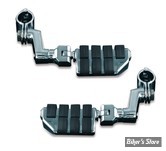 KYN - REPOSES PIEDS - KURYAKYN - OFFSET HIGHWAY PEGS - AVEC REPOSES PIEDS : DUALLY ISO - POUR TUBES DE 1 1/8" (28.57MM) DE DIAMÈTRE -  CHROME - 7966