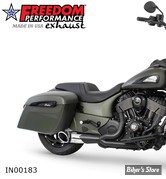 ECHAPPEMENT - FREEDOM PERFORMANCE - INDIAN CHIEFTAIN 14UP - SHORTY 2 EN 1 - NOIR / CHROME / EMBOUT SLASH CUT TURN OUT : NOIR - IN00183