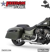 ECHAPPEMENT - FREEDOM PERFORMANCE - INDIAN CHIEFTAIN 14UP - SHORTY 2 EN 1 - CHROME / NOIR / EMBOUT SLASH CUT TURN OUT : CHROME - IN00184