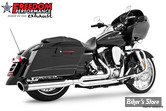 - ECHAPPEMENT FREEDOM PERFORMANCE - UNION - 2EN1 - TOURING 95/16 - CHROME / EMBOUT : NOIR SCULPTE - HD00376