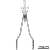 X - MONTANT DE SISSY BAR - CYCLE VISIONS - DAGGERTUDE - LARGEUR 6.88" À 7.625" - HAUTEUR : 18" - CHROME