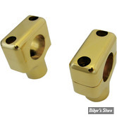 RISERS LA CHOPPERS - BRASS - HAUTEUR - 38MM / 1.5" - DROIT - POLI / BRASS