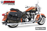 ECHAPPEMENT - FREEDOM PERFORMANCE - INDIAN 2009 / 2013 - RACING TRUE DUALS 4" - CHROME / EMBOUTS : NOIR SCULPTE - IN00003