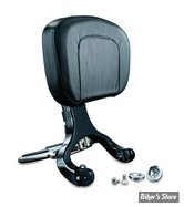 DOSSIER CONDUCTEUR / PASSAGER - KURYAKYN - MULTI-APPLICATIONS - Multi-Purpose Driver & Passenger Backrest - NOIR & CHROME - 1661