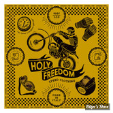 FOULARD - HOLY FREEDOM - 70 x 70 - CROSS - JAUNE