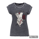 TEE-SHIRT - QUEEN KEROSIN - SWEET HEARTS - NOIR - TAILLE XS