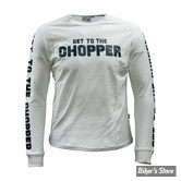 TEE-SHIRT MANCHES LONGUES - 13 1/2 - GET TO THE CHOPPER - BLANC - TAILLE S