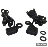 1 - CLIGNOS DRAG SPECIALTIES - LED Handlebar Marker Lights - SPORTSTER 14/22 - CORPS : NOIR / CABOCHON : FUME - L22-0231MBMENU