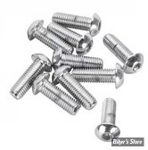 VIS TETE BOMBEE 1/4-28 X 19.00MM / 3/4" - ALLEN - CHROME - LE PAQUET DE 10 PIECES