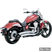 ECHAPPEMENT VANCE & HINES - BIG RADIUS 2EN2 - YAMAHA 1300 STRYKER / CUSTOM 11UP - CHROME