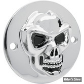 Cache allumage - BIG TWIN 70/99 et XL 04+ - Skull 3D - CHROME