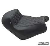 SELLE MUSTANG - Squareback/Fastback Solo Seat - KAWASAKI VULCAN S EN650 14/25 - DIAMOND - NOIR / COUTURES : NOIRES - 76430