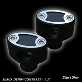 RISERS FIGURE MACHINE - CLEAN RISERS - HAUTEUR : 6" - BLACK DENIM CONTRAST CUT