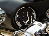 - GRILLES DE HAUT PARLEUR AVANT / ARRIERE - KURYAKYN - TOURING 96/13 - FLAMME - CHROME - 3788