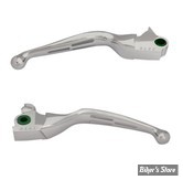 ECLATE L - PIECE N° 06 / 08 - KIT LEVIERS TOURING FLHTCUTG / FLTRT 17UP - OEM 41700423 - SLOTTED WIDE BLADE LEVER SET / LARGE - DRAG SPECIALTIES - CHROME 