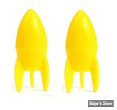 BOUCHONS DE VALVE TRIK TOPZ - PRESTA ROCKET - JAUNE