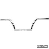 GUIDON Z-BAR STYLE - GUIDON MISFIT INDUSTRIES - BRAWLER - 1 1/4 - HAUTEUR : 8" / 20.32CM - CHROME