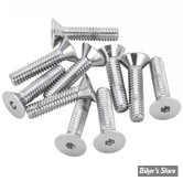 VIS TETE FRAISEE 8/32 X 19.00MM / 3/4" - ALLEN - CHROME - LE PAQUET DE 10 PIECES