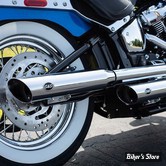 SILENCIEUX S&S - SLASH CUT SLIP-ONS MUFFLERS RACE - SOFTAIL FLHC / FLDE 18UP - CHROME - 550-0739