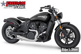 ECHAPPEMENT -  FREEDOM PERFORMANCE - INDIAN SCOUT 14UP - SHORTY 2 EN  1 - TURN OUT SCULPTE - NOIR  / NOIR - IN00079