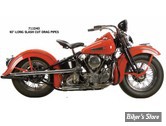 ECLATE WL - PIECE N° 00 - ECHAPPEMENT - KNUCKLEHEAD 36/47 - SHOTGUN DRAG PIPE SLASH CUT - PAUGHCO - 40" - CHROME - 711D40