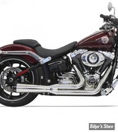 ECHAPPEMENT BASSANI - ROAD RAGE 2EN1 - SOFTAIL FXSB/SE 13/17 / FXCW/C 08/11 FXSTSSE 2009 - COURT/CHROME - 120HP+