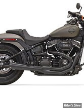 ECHAPPEMENT - BASSANI -  SOFTAIL FLSL SLIM /  FXFB FAT BOB - ROAD RAGE III SHORT 2-INTO-1 SYSTEM - MEGAPHONE - NOIR