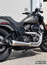 ECHAPPEMENT - BASSANI -  SOFTAIL FLSL SLIM /  FXFB FAT BOB - ROAD RAGE III SHORT 2-INTO-1 SYSTEM - MEGAPHONE - INOX