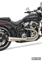 ECHAPPEMENT - BASSANI - SOFTAIL FXBR BREAKOUT / FLFB FAT BOY 2018UP - ROAD RAGE III 2 EN 1 - INOX BROSSE