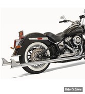 ECHAPPEMENT - BASSANI - SOFTAIL FLDE / FLHC 18UP - TRUE DUAL FISHTAIL MUFFLERS - LONGUEUR : 36" - CHROME - SANS CHICANES - 1S86E-36